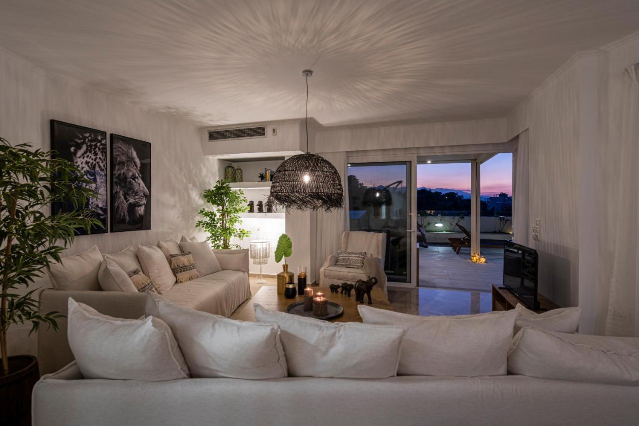 Helen Luxury Holiday House With Sea View Rethymno Exteriér fotografie